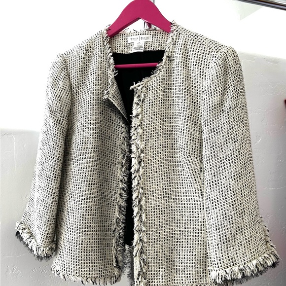 White House Black Market (WHBM) black and white jacket - Picture 9 of 11